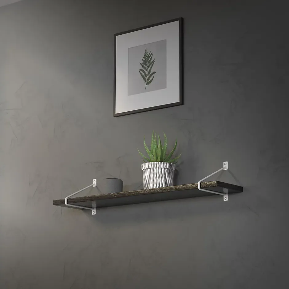 Lot de 2 supports d'Etagere murale console décorative en acier-Ml-Design New