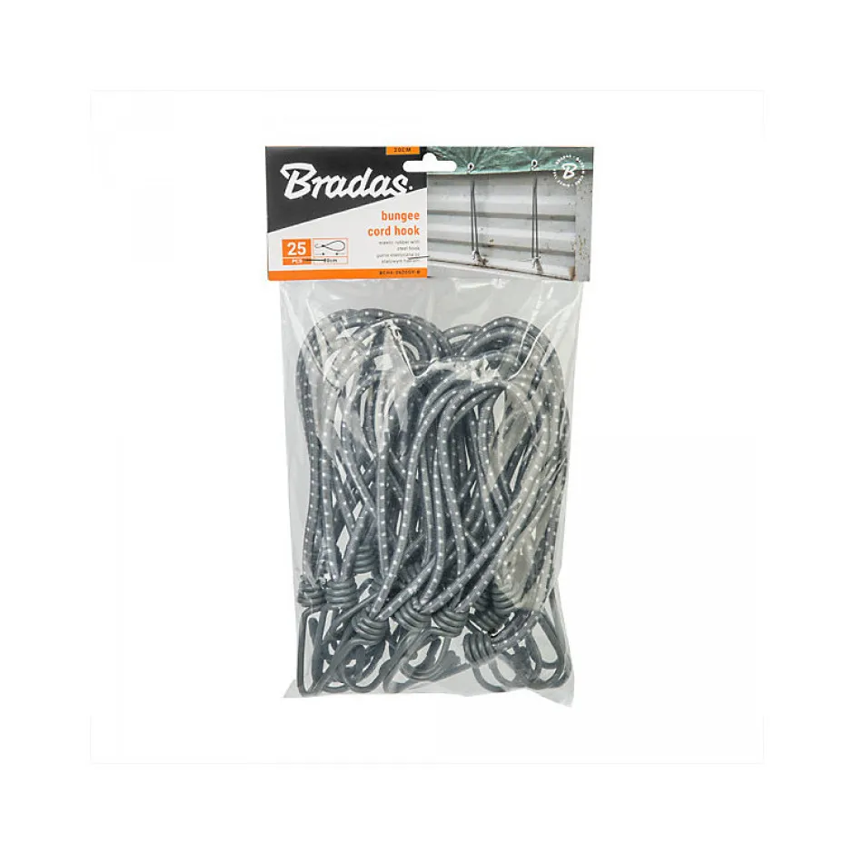 Lot de 25 tendeurs boucle élastique 20cm diam 6mm avec 1 crochet métal^Lem Select Sale