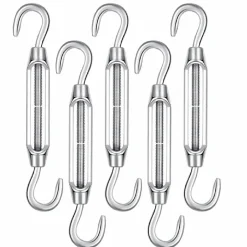 Lot de 5 tendeurs de fil réglables en acier inoxydable - Double crochets - M5 -^Linxor Best