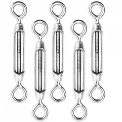 Lot de 5 tendeurs de fil réglables en acier inoxydable - Double oeillets - M4 -^Linxor Hot