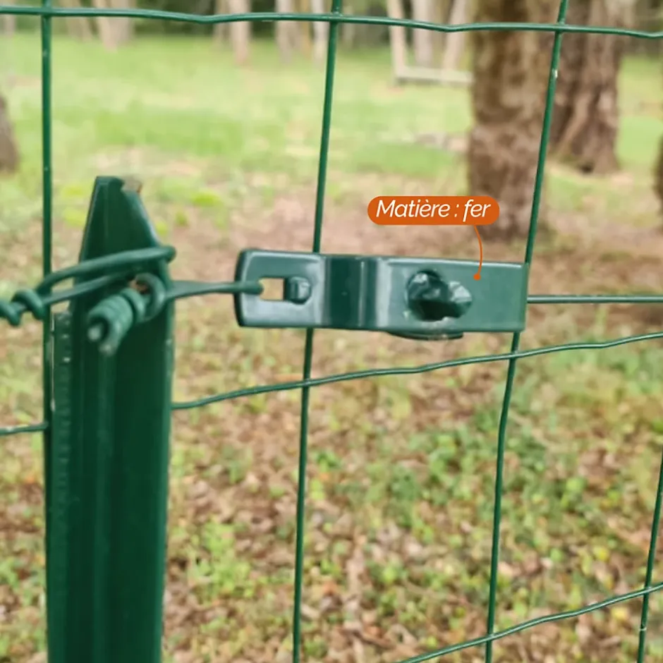 Lot de 10 tendeurs en acier galvanisé plastifié N3 pour fil de grillage - Vert --Linxor New