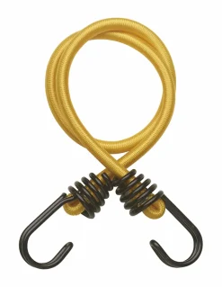 Lot de 2 tendeurs en caoutchouc à crochets, 8mmx60cm, jaune -^Thirard Clearance