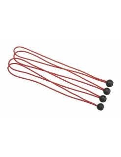 Lot de 4 tendeurs en caoutchouc à boules, 4mmx40cm, rouge --Thirard Discount