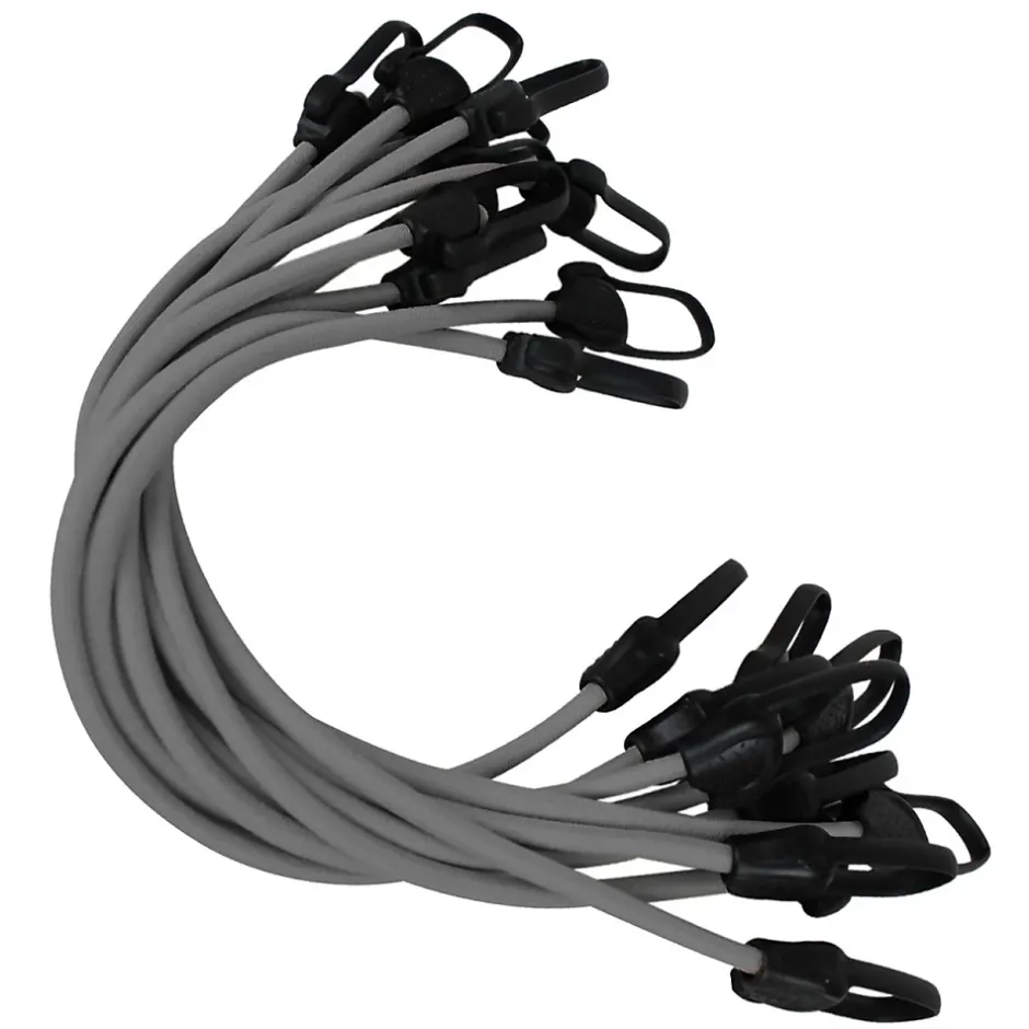 Lot de 10 tendeurs sandows sécurisés et normés - Gris -^Linxor Discount