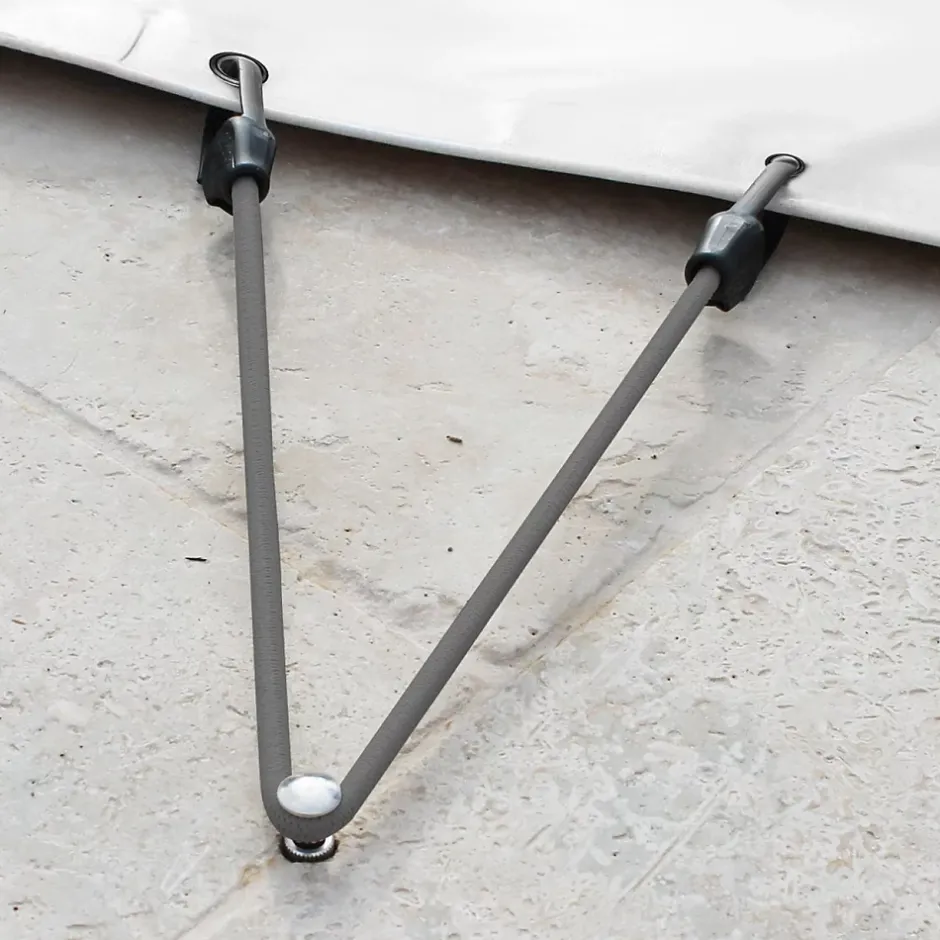 Lot de 10 tendeurs sandows sécurisés et normés - Gris -^Linxor Discount