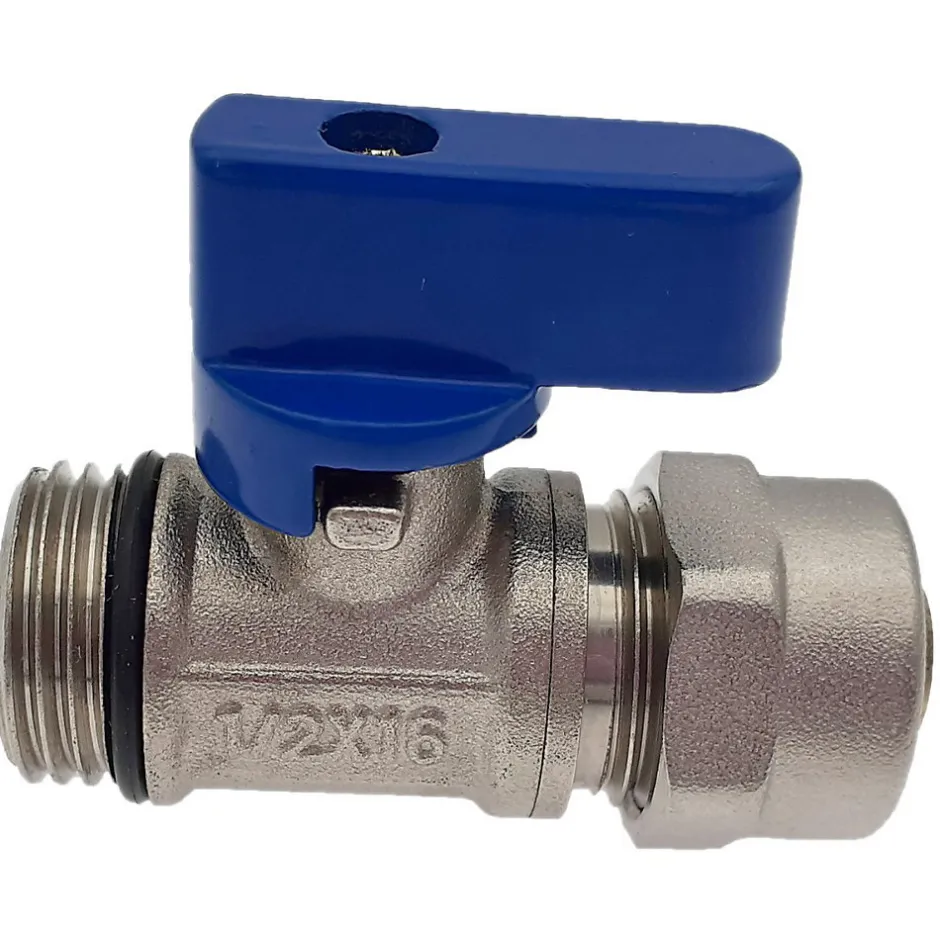 Lot de 10 Vanne à bille sphérique 1/2"x16 pour tube PER diam16 Bleu^Monmobilierdesign Online