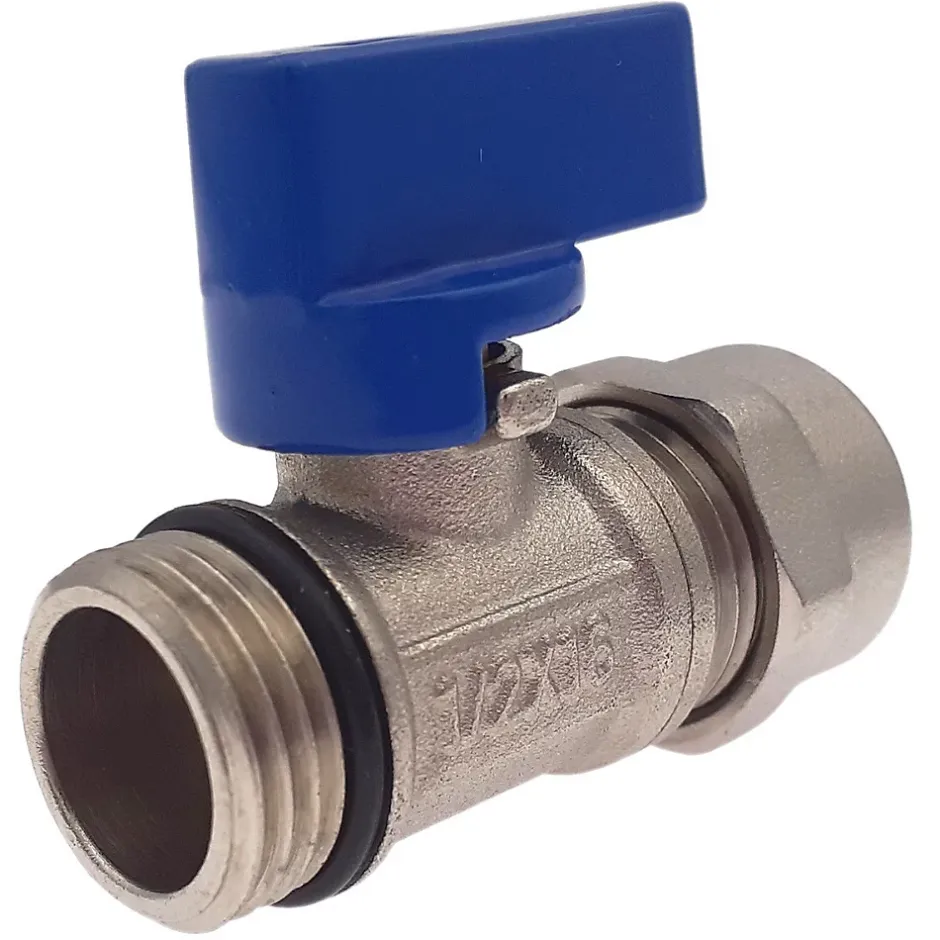 Lot de 10 Vanne à bille sphérique 1/2"x16 pour tube PER diam16 Bleu^Monmobilierdesign Online