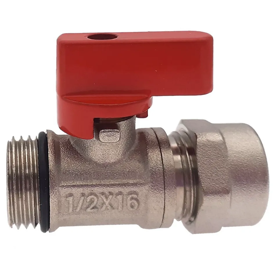 Lot de 5 Vanne à bille sphérique 1/2"x16 pour tube PER diam16 Rouge^Monmobilierdesign Hot