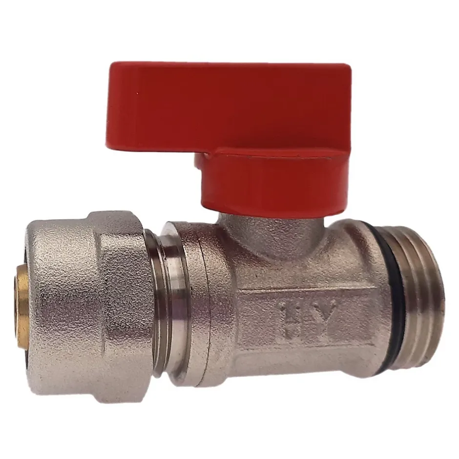 Lot de 5 Vanne à bille sphérique 1/2"x16 pour tube PER diam16 Rouge^Monmobilierdesign Hot