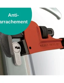 Lot de 2 verrous à bouton Apache pour porte d'entrée, cylindre 45mm, acier, 3 clés/verrou, époxy or --Thirard Hot