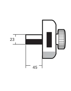 Lot de 2 verrous à bouton, cylindre diamètre 23 x 45 mm, s'entrouvrant, 3 clés/verr. -^SP Sale