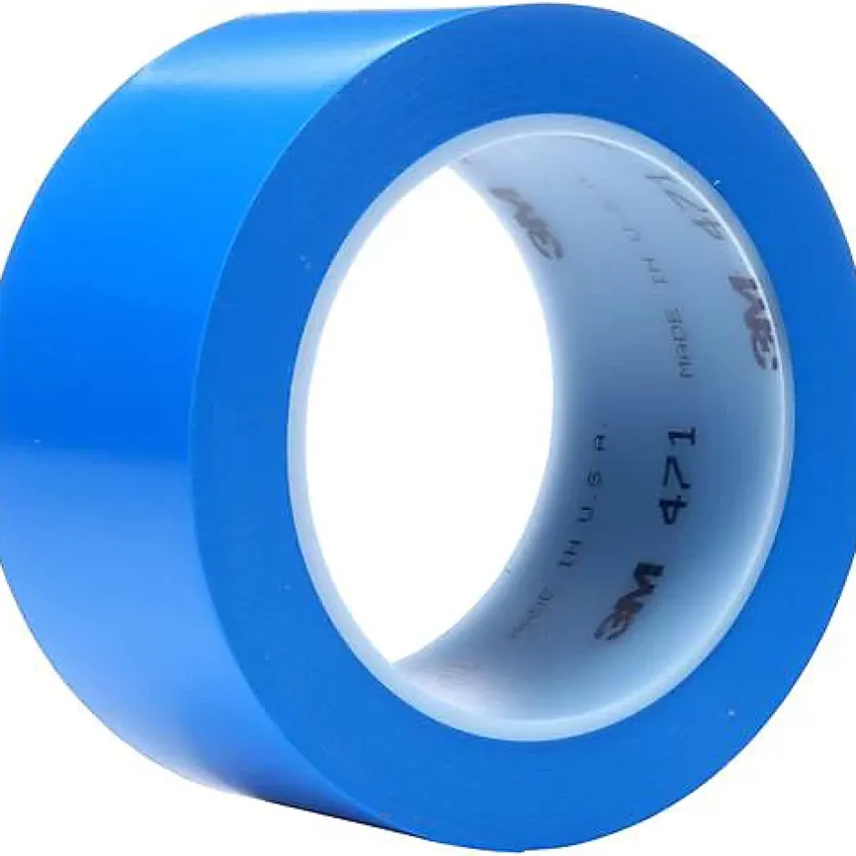 3M 471F Ruban adhésif PVC bleu 33 m x 50 mm 0,13 mm - 1 pièce-E45