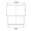 Manchette de raccordement Femelle 100 / Mâle 93mm^Wirquin New