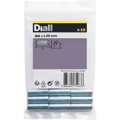 Manchon tête fraisée zingué ø 6 x 30 mm - 10 pièces-Diall Discount