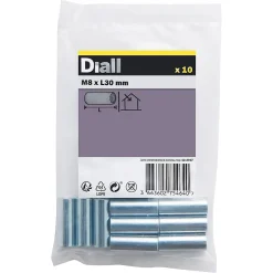 Manchon tête fraisée zingué ø 8 x 30 mm - 10 pièces-Diall Hot