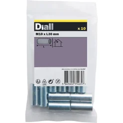 Manchon tête fraisée zingué ø 10 x 30 mm - 10 pièces-Diall Best