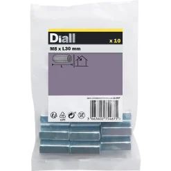 Manchon tête hexagonale zingué ø 8 x 30 mm - 10 pièces^Diall Clearance