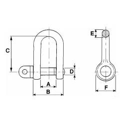 Manille zinguée diam 12 - 1/2" (Lot de 5)-Lem Select Sale