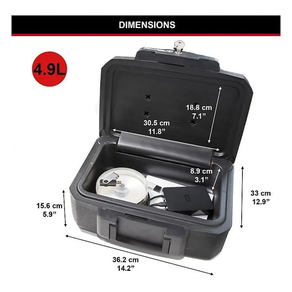 Malette de sécurité / Coffre fort - Anti feu et étanche - Format S - 4,9L-Master Lock Best