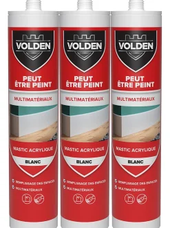 Mastic acrylique blanc multimatériaux vendu par 3 pièces^Volden Clearance