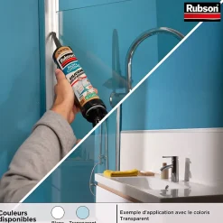 Mastic bain et cuisine blanc 280ml^Rubson Outlet