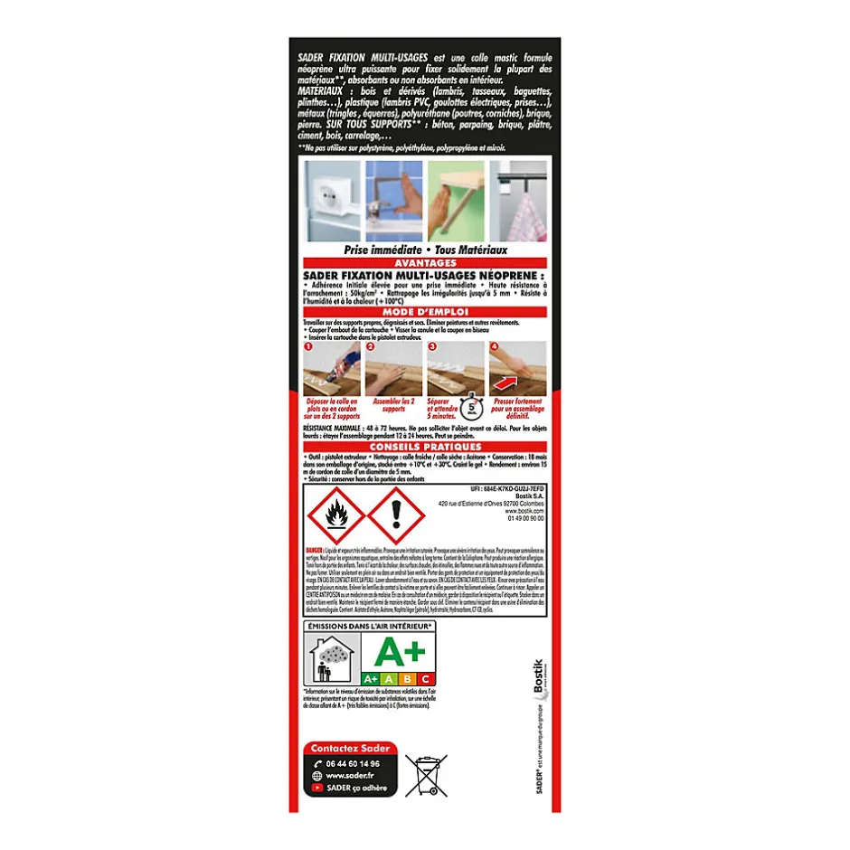 Mastic colle multi-usage 310 ml, lot de 3-Sader Hot