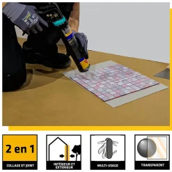 Mastic colle multi-usages transparent flex Crystal Clear 300 gr^Sika Discount