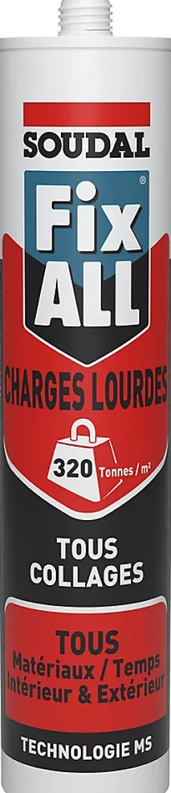 Mastic colle Fixall charges lourdes blanc 290ml^Soudal Hot