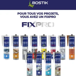 Mastic colle spécial polystyrène et moulures blanc Fixpro MSP 121, cartouche de 290 ml-Bostik Best