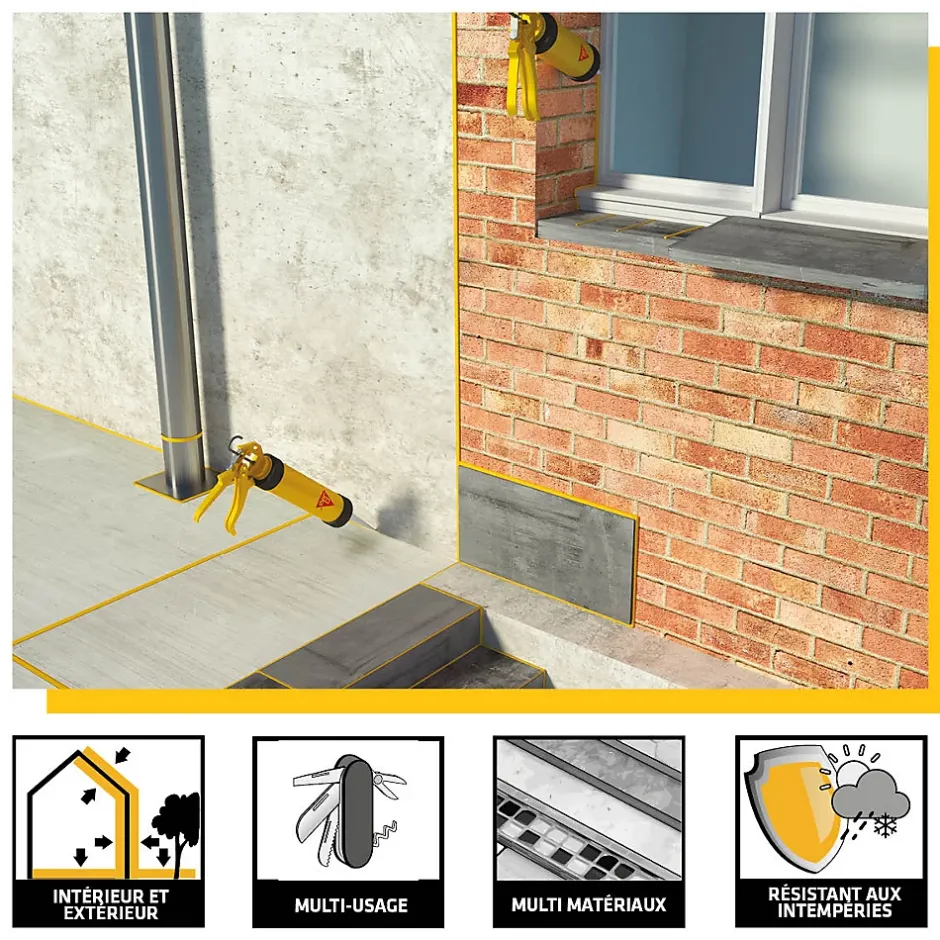 Mastic colle tout en un flex 11FC, Beige^Sika Online