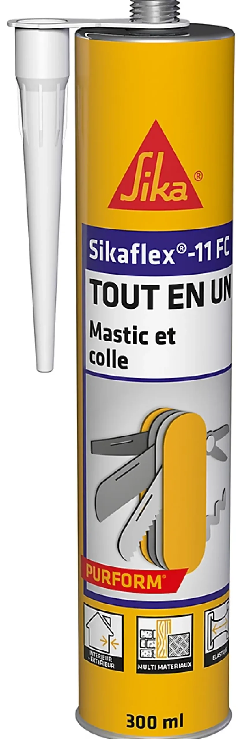 Mastic colle tout en un flex 11FC, Blanc-Sika Clearance