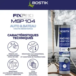 Mastic colle voitures et bateaux 290 ml coloris noir^Bostik Best