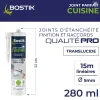 Mastic d’étanchéité spécial cuisine translucide Joint Parfait tous matériaux, cartouche de 280 ml-Bostik Hot