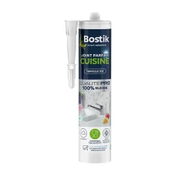 Mastic d’étanchéité spécial cuisine translucide Joint Parfait tous matériaux, cartouche de 280 ml-Bostik Hot