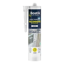 Mastic d’étanchéité spécial maçonnerie et portes blanc Joint Parfait tous matériaux, cartouche de 280 ml^Bostik Best