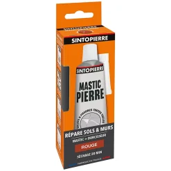 Mastic polyester pierre rouge en tube de 66 ml-Sinto Best