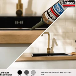 Mastic Bain&Cuisine inox cartouche 280ml-Rubson