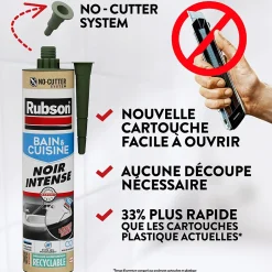 Mastic Bain&Cuisine inox cartouche 280ml-Rubson