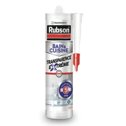 Mastic Bain&Cuisine Expert Anti-moisissures transparent cartouche 280ml^Rubson Discount