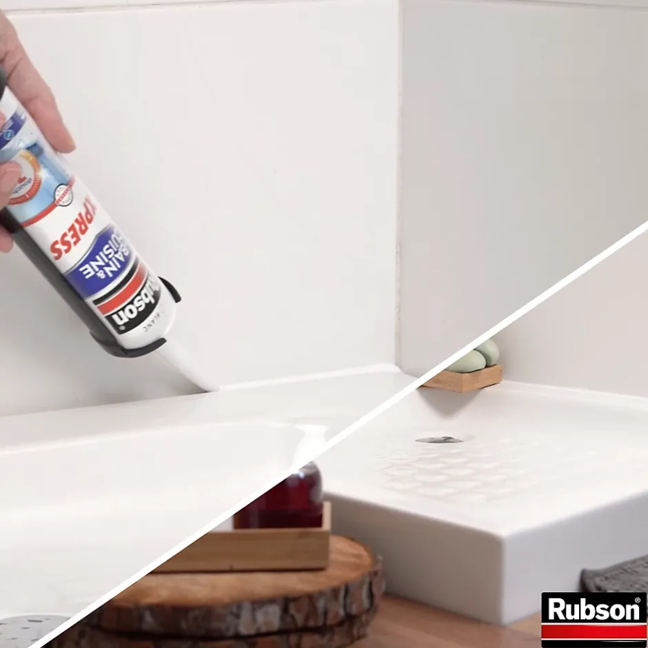 Mastic Bain&Cuisine Séchage Rapide blanc cartouche 280ml-Rubson Discount