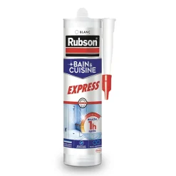 Mastic Bain&Cuisine Séchage Rapide blanc cartouche 280ml-Rubson Discount