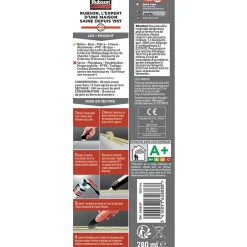 Mastic Maison Acrylique Murs-Fenêtres blanc cartouche 280ml vendu par 2^Rubson Hot