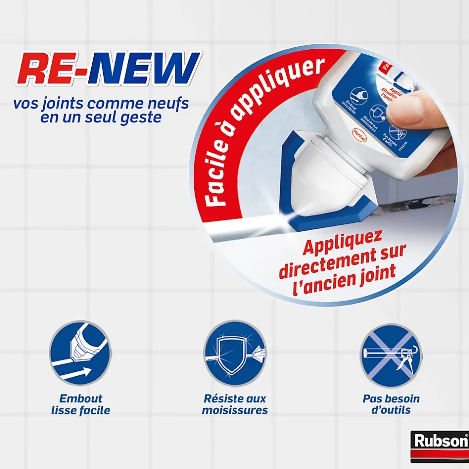 Mastic Re-New tube blanc 80ml-Rubson Sale