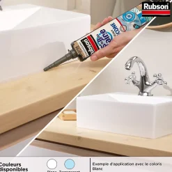 Mastic sanitaire transparent Salle de bain Saine 280 ml-Rubson Sale