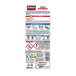 Mastic silicone transparent salle de bain saine séchage express 280 ml^Rubson New