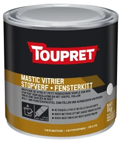 Mastic vitrier blanc pot 1 kg^Toupret New
