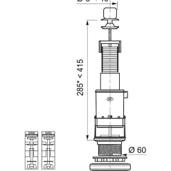 Mécanisme de chasse d'eau à tirette chromé-Wirquin Sale