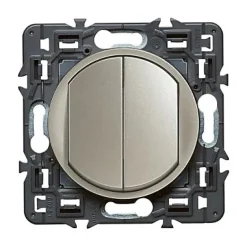 Mécanisme double poussoir Céliane titane 6A-Legrand Outlet