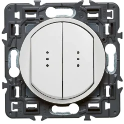 Mécanisme double va-et-vient témoin Céliane blanc^Legrand New