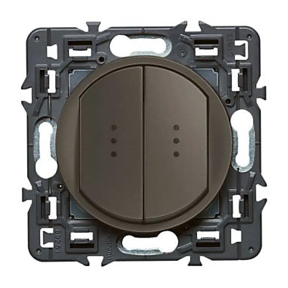 Mécanisme double va-et-vient à voyant Céliane graphite-Legrand Hot